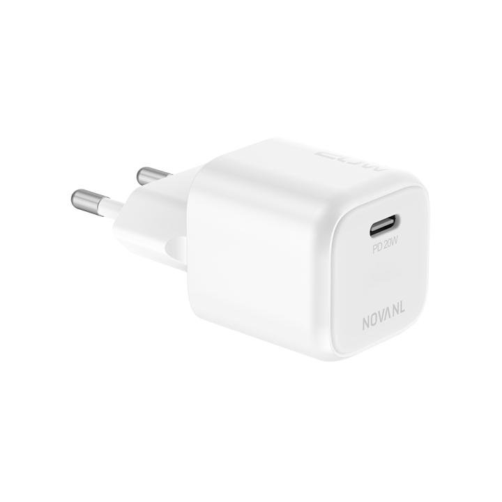 NOVANL GaNCharge 20W (USB-C) Wall Charger (Wit | Zwart)